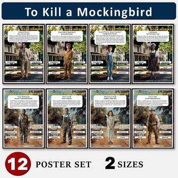 Preview of To Kill A Mockingbird- Characters Poster Set
