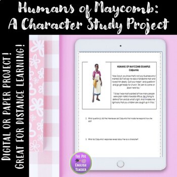 Preview of To Kill A Mockingbird Humans of Maycomb Character Analysis Project