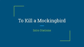 Preview of To Kill A Mockingbird Intro Stations