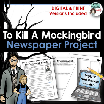 Preview of To Kill A Mockingbird Newspaper Project - PRINT & DIGITAL