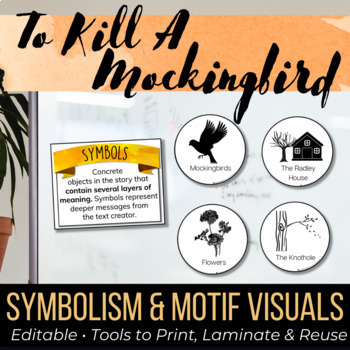 Preview of To Kill A Mockingbird Symbols and Motifs Visual Tools for your Novel Study