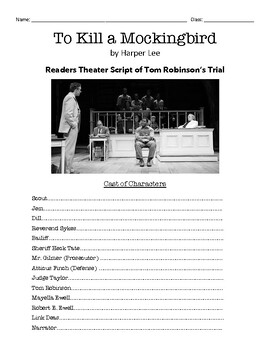 Preview of To Kill A Mockingbird Trial Reader's Theatre