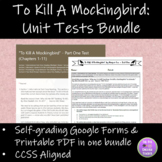 To Kill A Mockingbird Unit Tests Parts One and Two DIGITAL