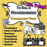 To Kill A Mockingbird Vocabulary -No Prep- Task Cards, Hom