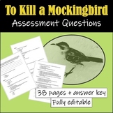 To Kill a Mockingbird: Assessment Questions (Reading Compr