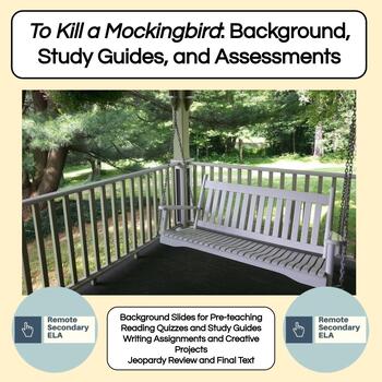 Preview of To Kill a Mockingbird: Background, Study Guides, Assessments, and Writing
