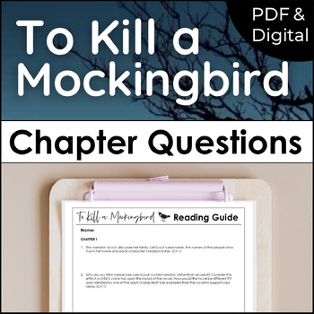 Preview of To Kill a Mockingbird Chapter Questions & Reading Guide for Critical Thinking