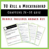 To Kill a Mockingbird Chapters 20-31 Quiz.