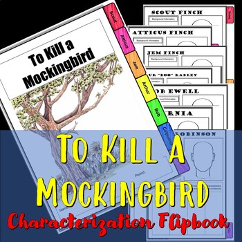 Preview of To Kill a Mockingbird Characterization Flipbook