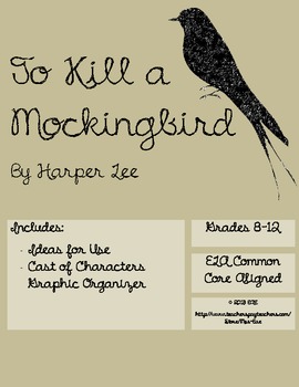To Kill a Mockingbird Characters Graphic Organizer by Mrs EAE | TPT
