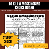 To Kill a Mockingbird Choice Board