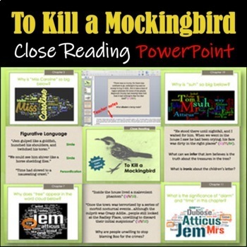 Preview of To Kill a Mockingbird: Close Reading PowerPoint