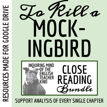 Preview of To Kill a Mockingbird Close Reading Analysis Worksheets Bundle (Google Drive)