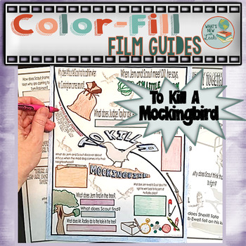 Preview of To Kill a Mockingbird Color-Fill Film Guide Doodle Notes