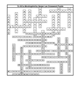 To Kill a Mockingbird Crossword Puzzle by Peddler | TpT