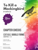 To Kill a Mockingbird Entire Novel - Chapter Checks - EDIT