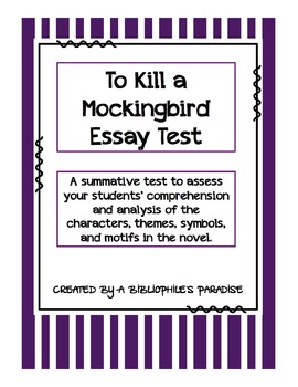 example essay questions for to kill a mockingbird