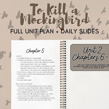Preview of To Kill a Mockingbird FULL UNIT + DAILY SLIDES