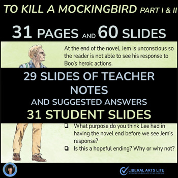 Preview of TO KILL A MOCKINGBIRD |TEACHER NOTES, SUGGESTED ANSWERS, LOW PREP, LESS STRESS