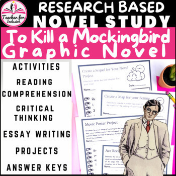 Preview of To Kill a Mockingbird Graphic Novel Study Curriculum Lessons-Answer Keys 86pgs