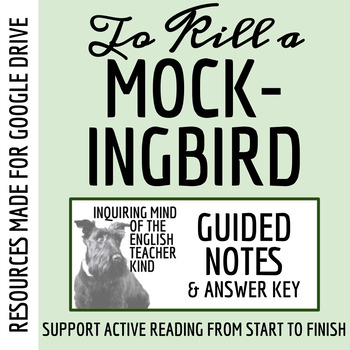 Preview of To Kill a Mockingbird Guided Notes with Answer Key (Google Drive)