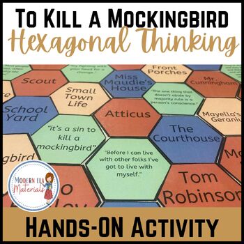 Preview of To Kill a Mockingbird Hexagonal Thinking Activity
