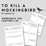 To Kill a Mockingbird Homework Graphic Organizers Chapters 2-30!
