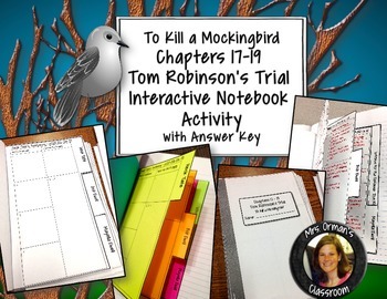 Preview of To Kill a Mockingbird Interactive Notebook Trial Organizer Ch. 17-19