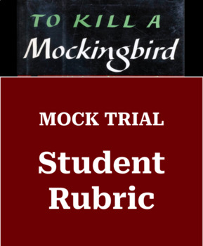 Preview of To Kill a Mockingbird Mock Trial - STUDENT RUBRIC