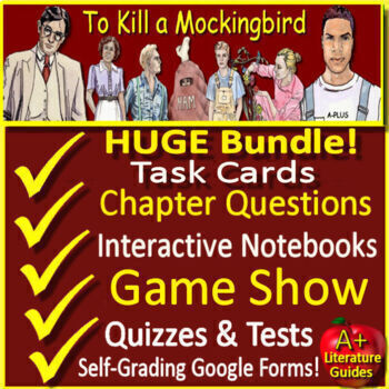 Preview of To Kill a Mockingbird Novel Study Unit Activities Test Chapter Quizzes Questions