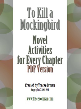 Preview of To Kill a Mockingbird Novel Activities for Every Chapter