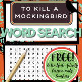 To Kill a Mockingbird Novel Study FREE Activity: Word Search!