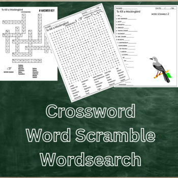 They Called Us Enemy Novel Worksheets Crossword-Word Scramble-Word