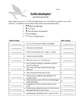 To Kill A Mockingbird Activities Worksheets Teachers Pay Teachers