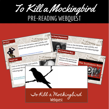 Preview of To Kill a Mockingbird: Pre-Reading Webquest