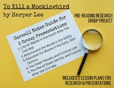 To Kill a Mockingbird Pre-reading Research Group Projects