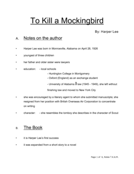 to kill a mockingbird book report ideas