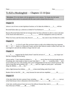 to kill a mockingbird chapter 12 15 questions and answers