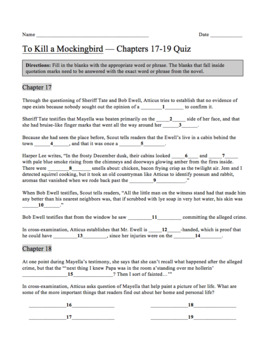 to kill a mockingbird chapter 17 20 summary