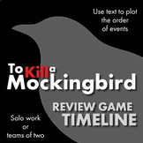 To Kill a Mockingbird, Review Game Worksheet of Timeline i
