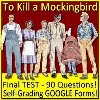 Preview of To Kill a Mockingbird Test - 90 Questions on Characters, Events, Story Elements