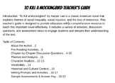 To Kill a Mockingbird Teacher’s Guide