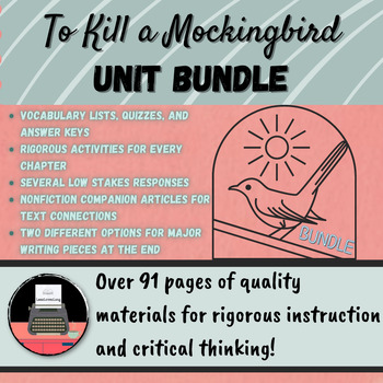 Preview of To Kill a Mockingbird Unit Bundle