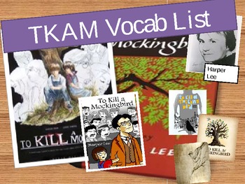 Preview of To Kill a Mockingbird Vocabulary Pack
