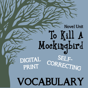 Preview of To Kill a Mockingbird Vocabulary Self-Grading Exams + Interactive Notebook Pages