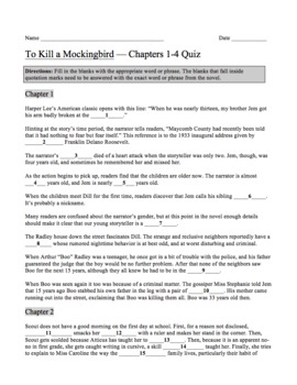 notes on to kill a mockingbird chapter 1