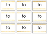 To Pre-Primer Sight Word Flash Cards