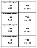 To Regroup or Not (2-digit subtraction & addition) Flashca