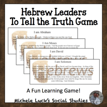 Preview of "To Tell the Truth" Game Role Cards on Hebrew Leaders - Hebrews