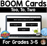 To/Too/Two SELF-GRADING BOOM Deck for Grades 3-5: Set of 16 Cards